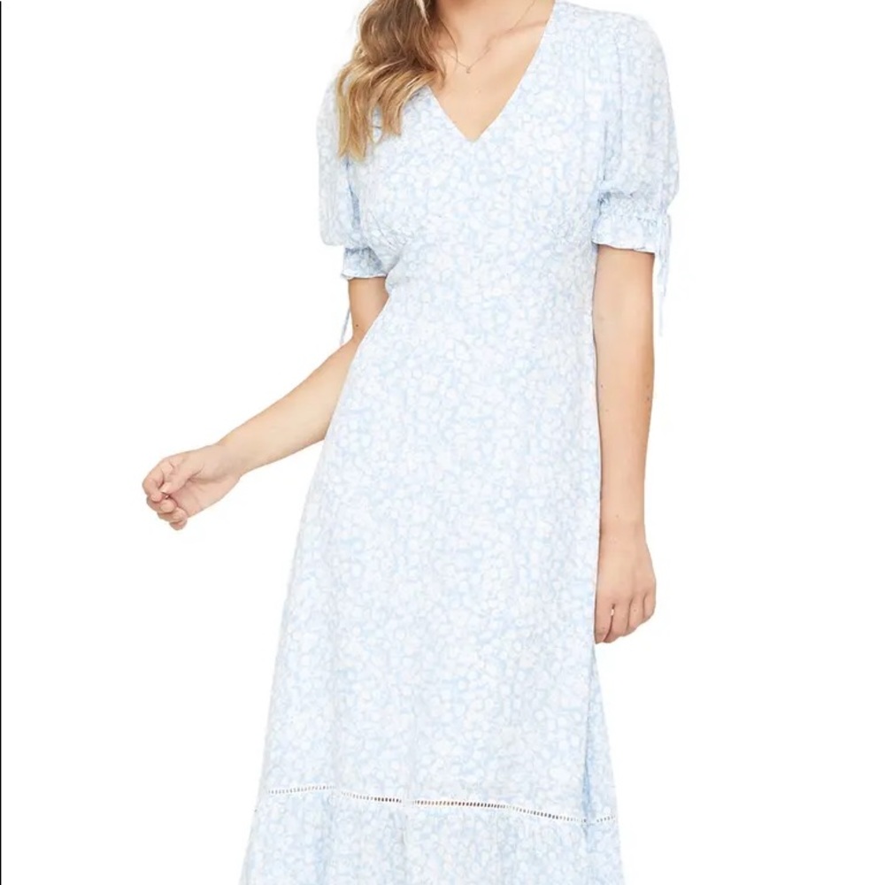 Lost+Wander Floral Ruffle Hem Dress large